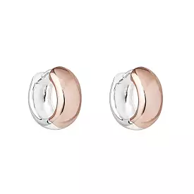 Najo Two Tone Hinged Huggie Earring