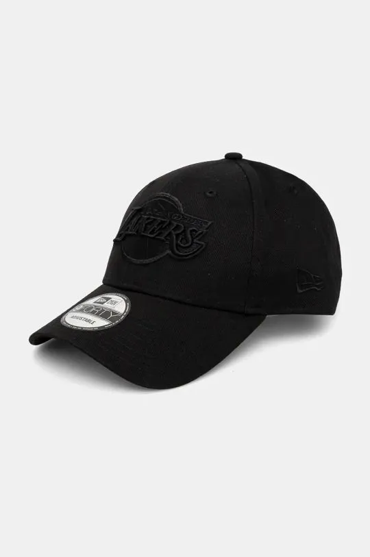 New Era cotton baseball cap LEAGUE ESSENTIAL 9TWENTY® LOS ANGELES LAKERS black color with an application 60471482