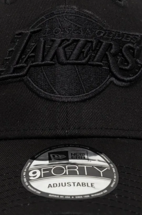 New Era cotton baseball cap LEAGUE ESSENTIAL 9TWENTY® LOS ANGELES LAKERS black color with an application 60471482