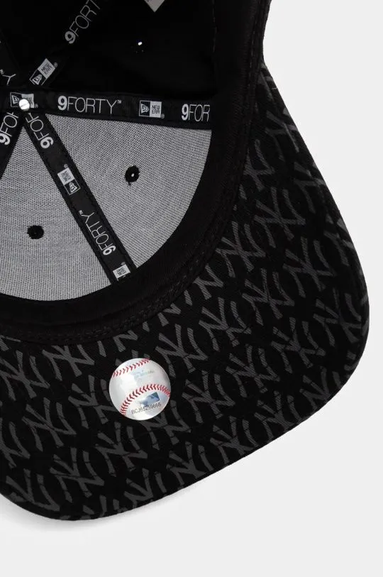 New Era cotton baseball cap TEAM MONOGRAM 9FORTY® NEW YORK YANKEES black color 60565357