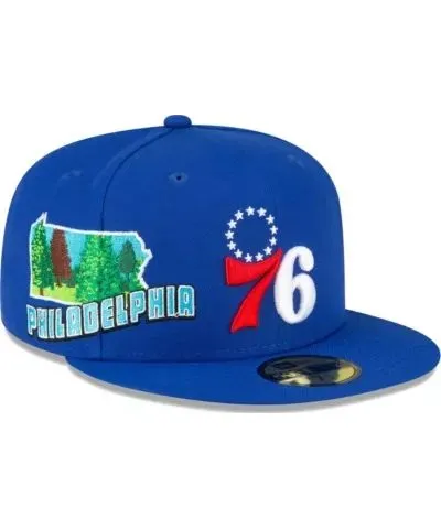 New Era Men's NBA Philadelphia 76ers Stateview 59FIFTY Fitted Hat