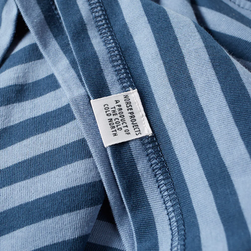 Norse Projects Long Sleeve Svali Stripe TeeBoundary Blue & Marginal Blue