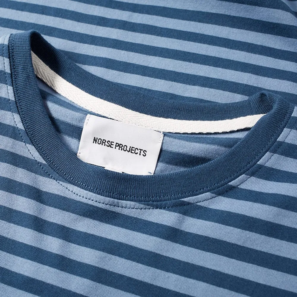 Norse Projects Long Sleeve Svali Stripe TeeBoundary Blue & Marginal Blue