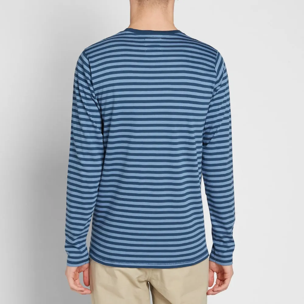 Norse Projects Long Sleeve Svali Stripe TeeBoundary Blue & Marginal Blue