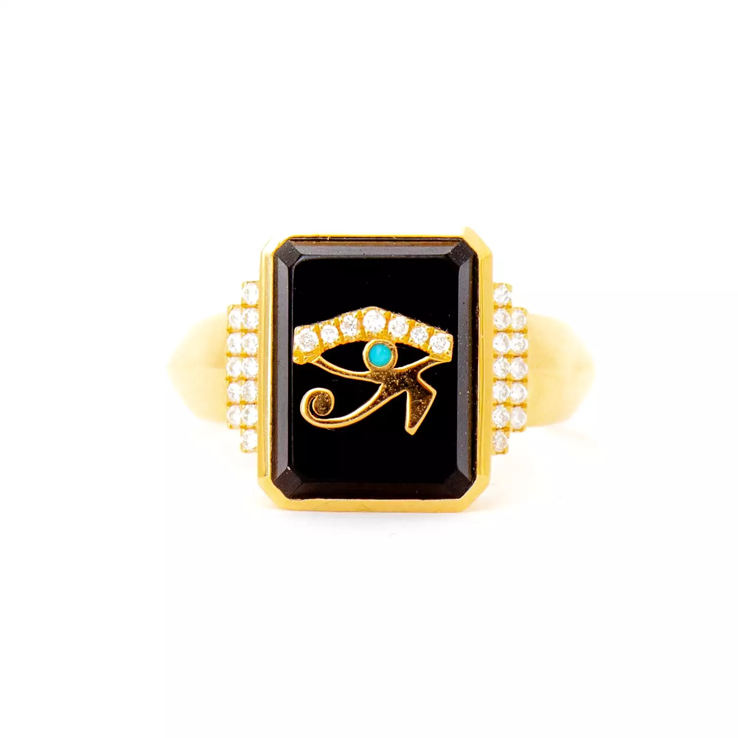 Onyx + Eye Classic Signet Ring