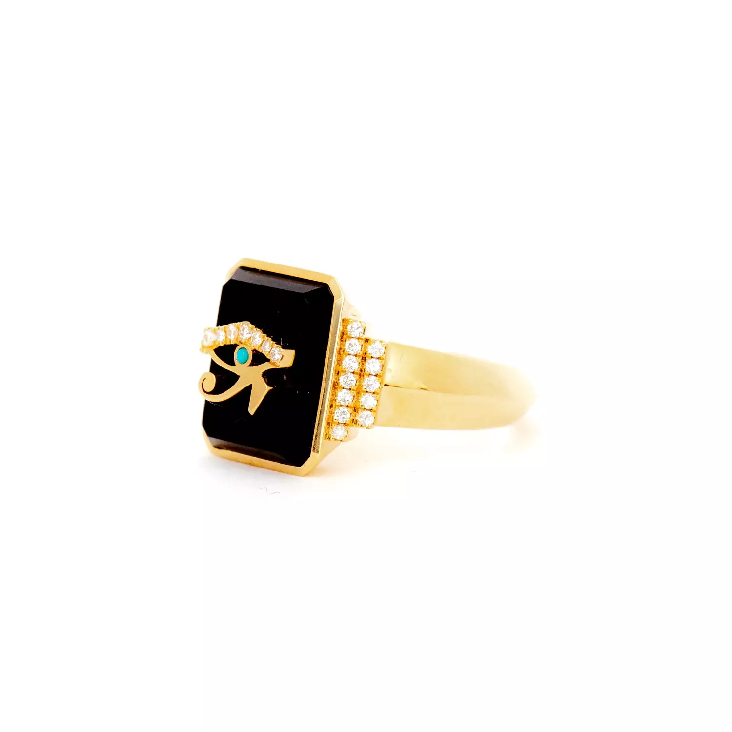 Onyx + Eye Classic Signet Ring