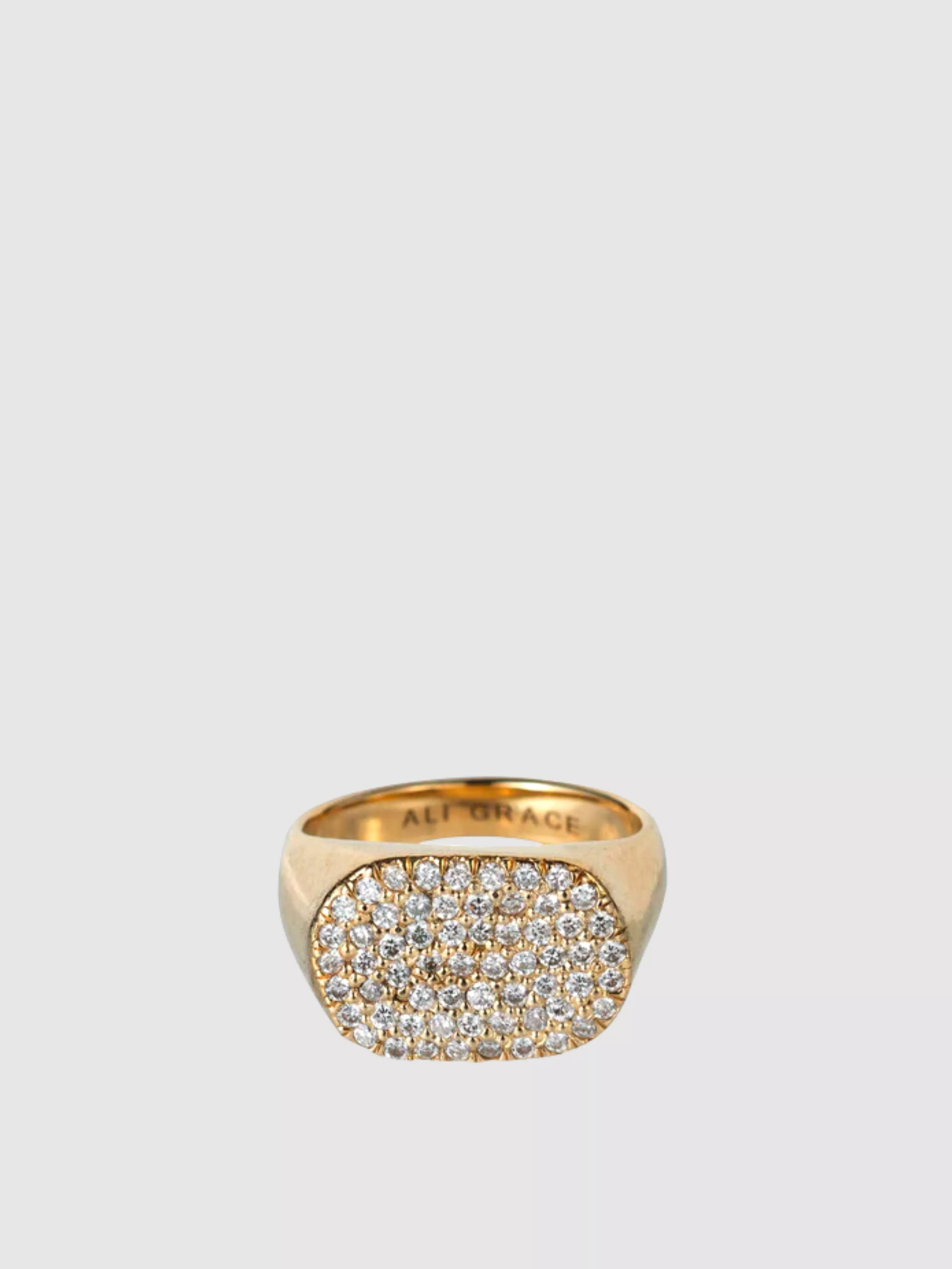 Pavé Diamond Signet Ring