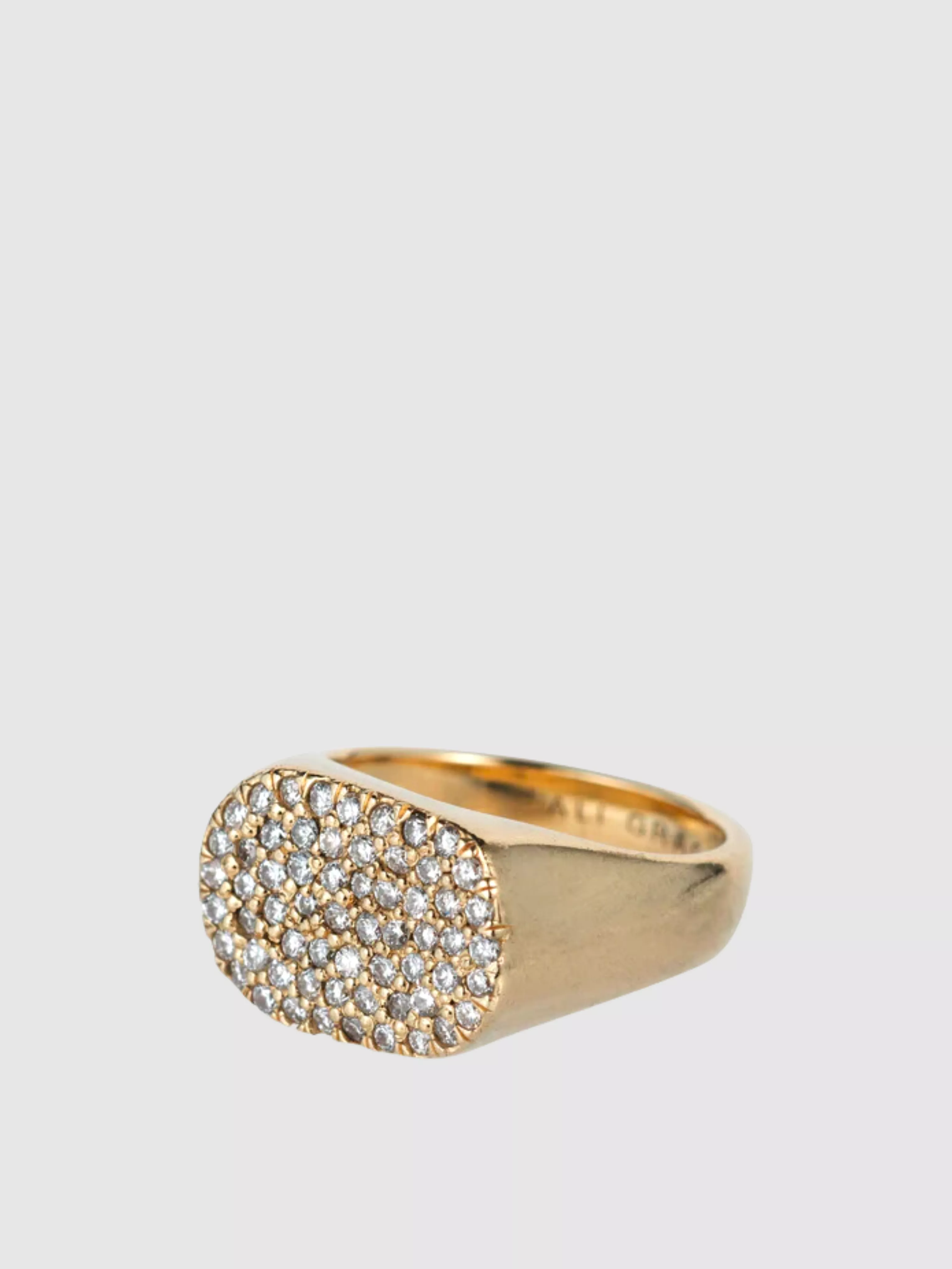 Pavé Diamond Signet Ring