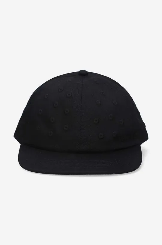 PLEASURES cotton baseball cap black color