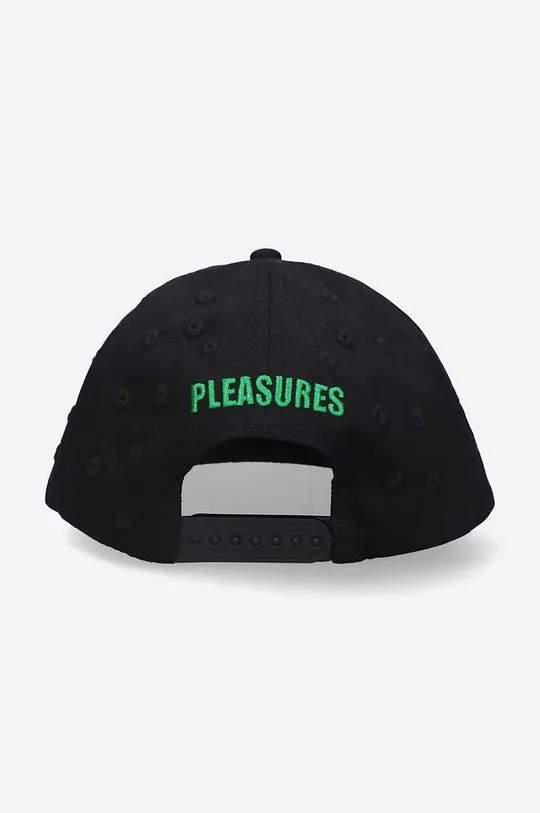 PLEASURES cotton baseball cap black color