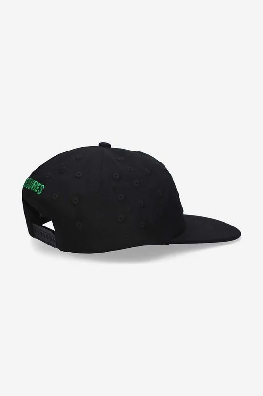 PLEASURES cotton baseball cap black color