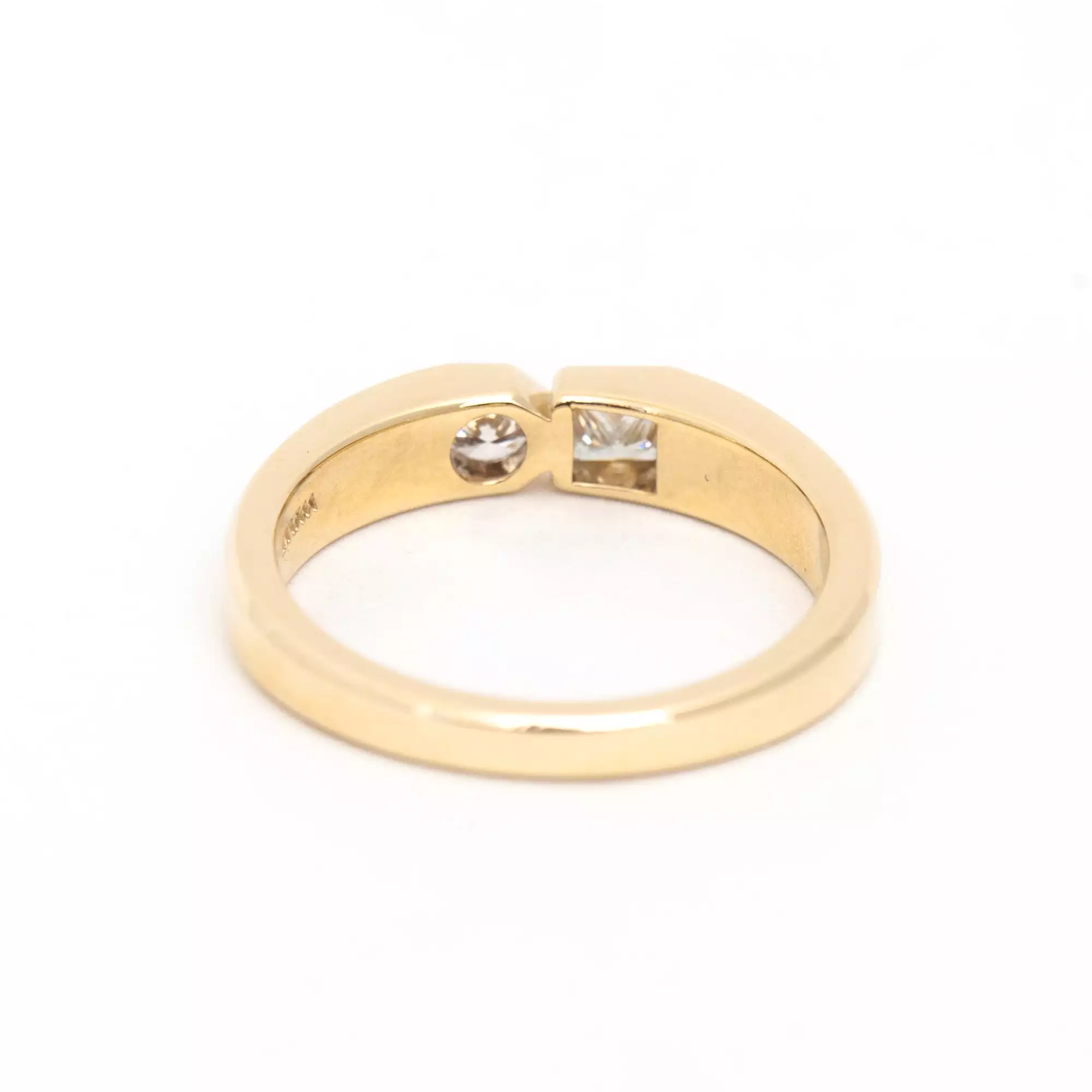 Princess Cut Diamond Dyad Signet Ring