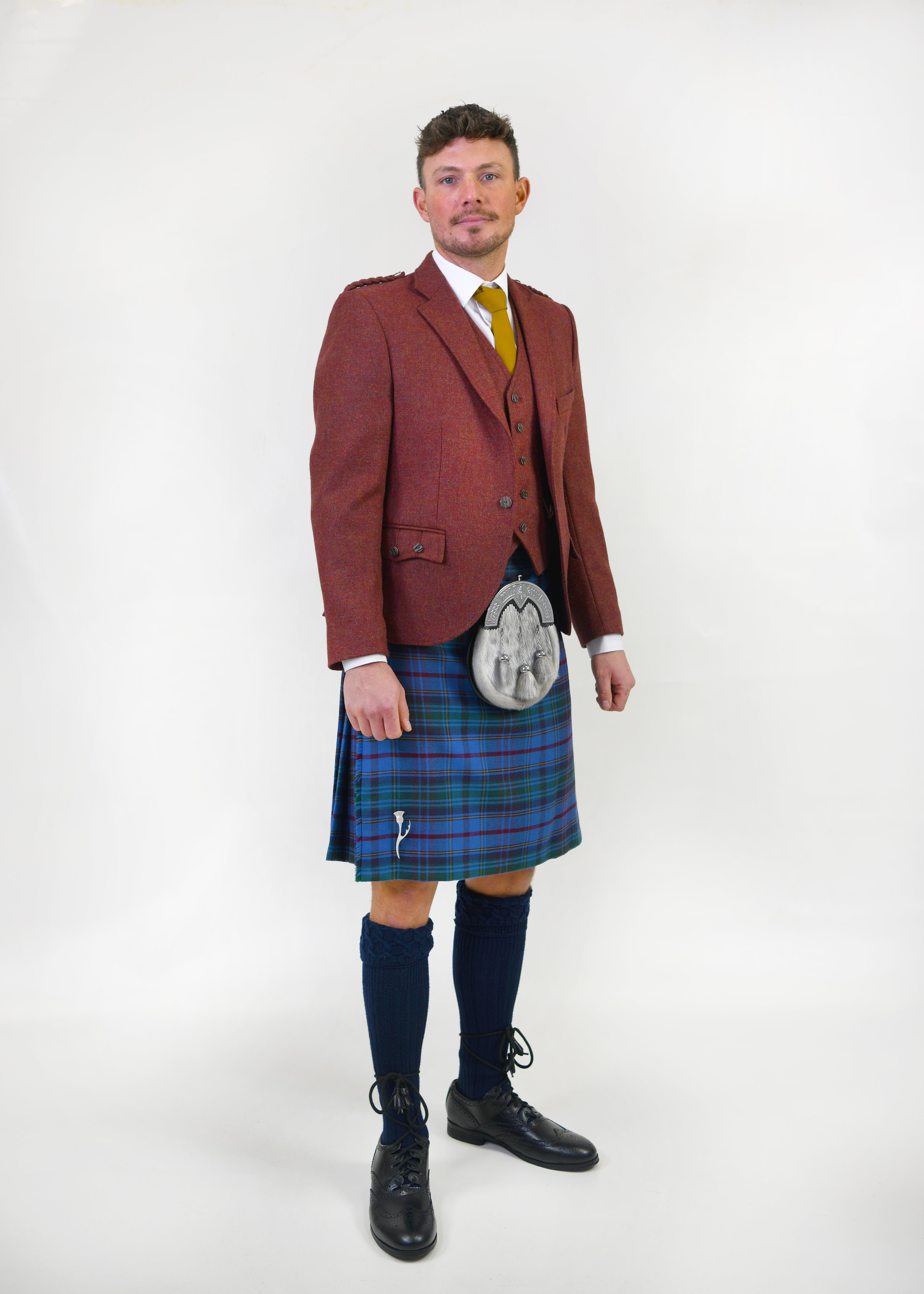 Redstart & Agate Tweed Crail Jacket and waistcoat CGE154