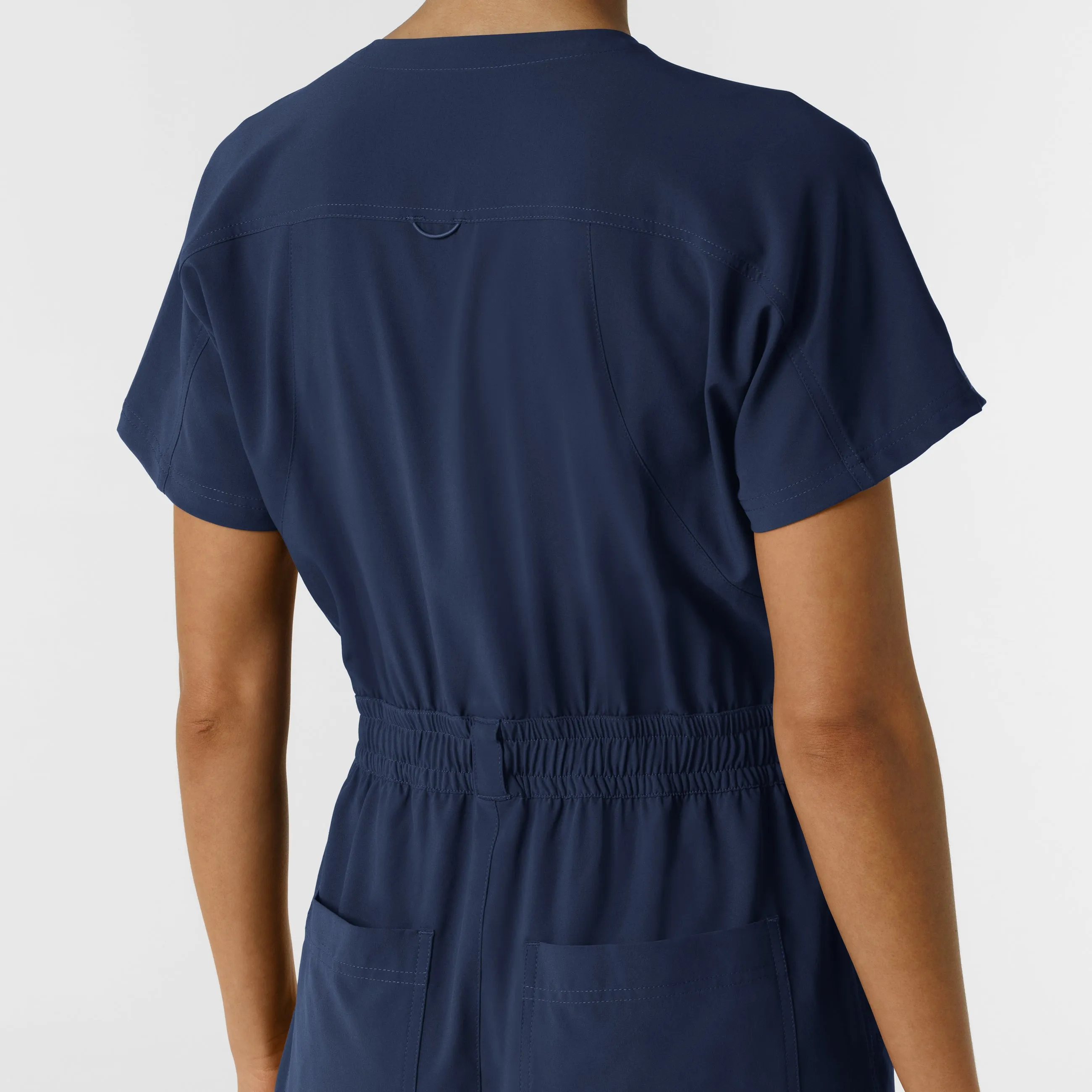 RENEW Women's Cargo Jogger Scrub Jumpsuit - Navy