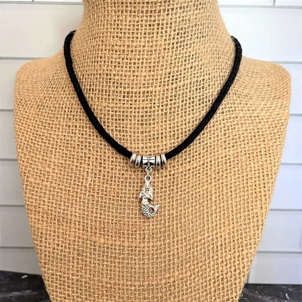 Silver Mermaid Charm Choker