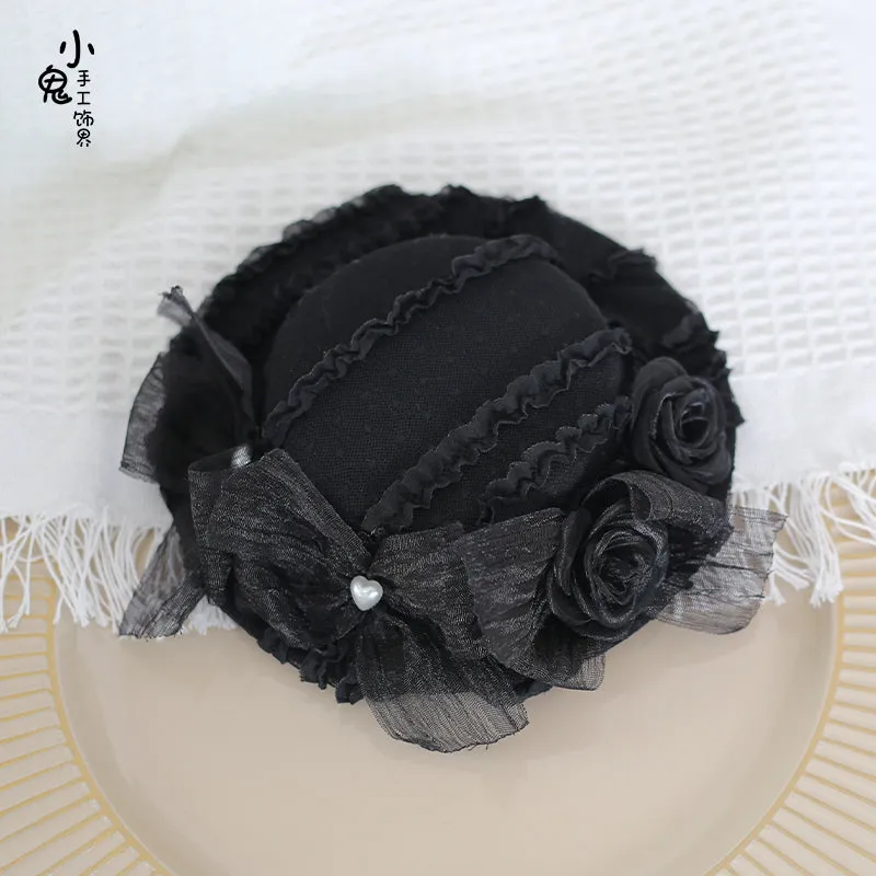 Small Flat Antique Lace Hat