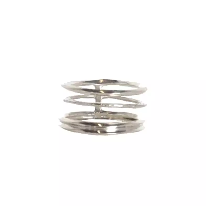 Spine Stack Ring, Silver