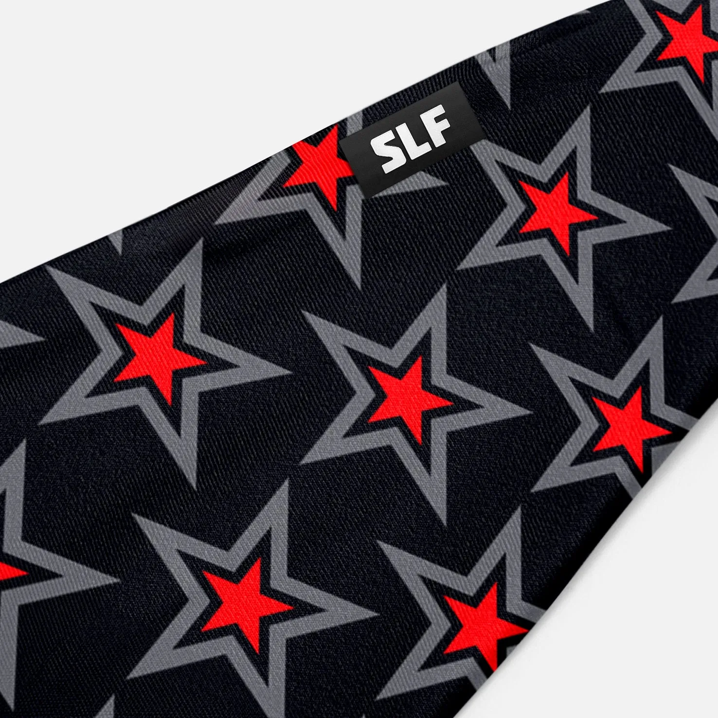 Stars Pattern Black Red Headband