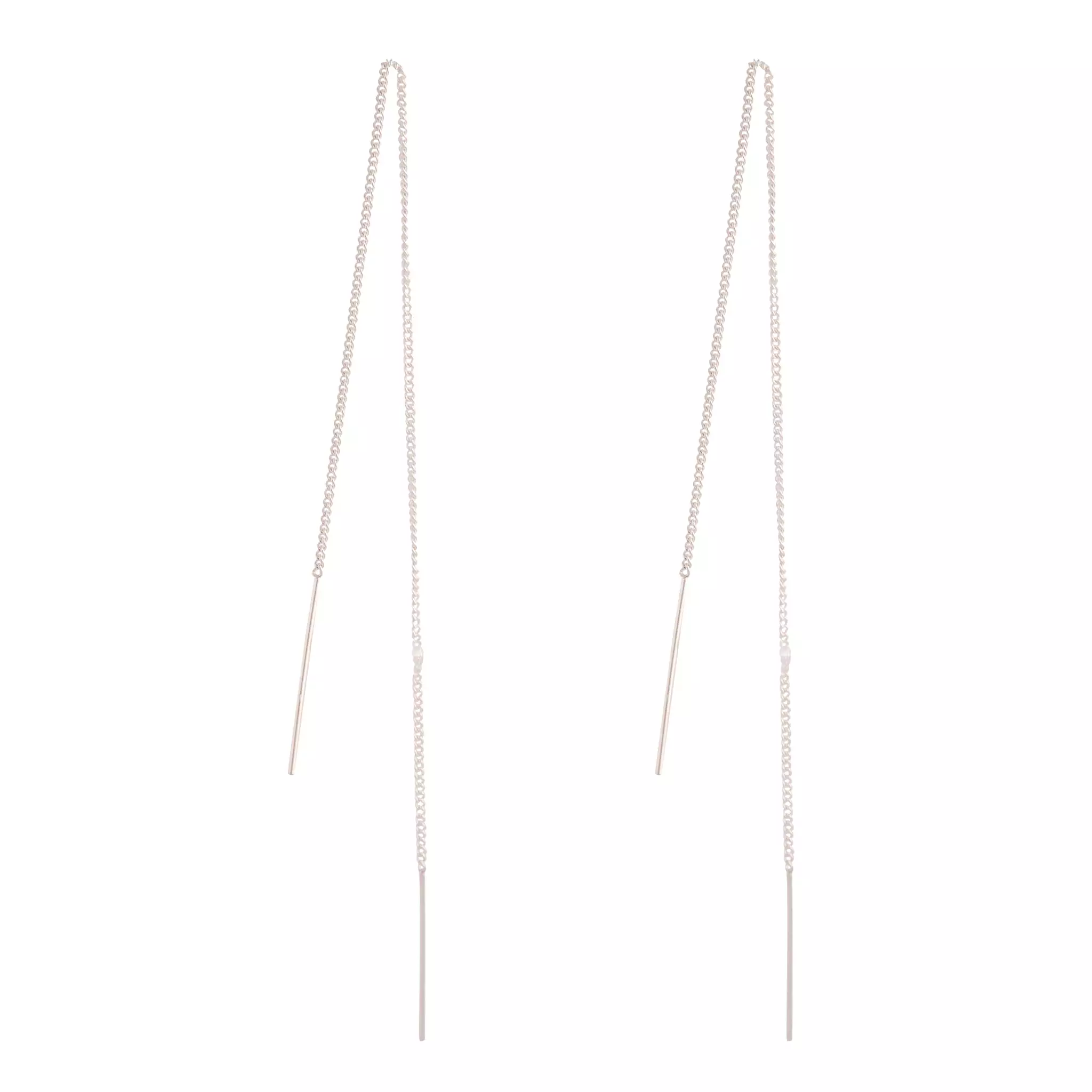 Sterling Silver Classic Thread-Through Earrings