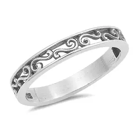 Sterling Silver Filigree Ring Band