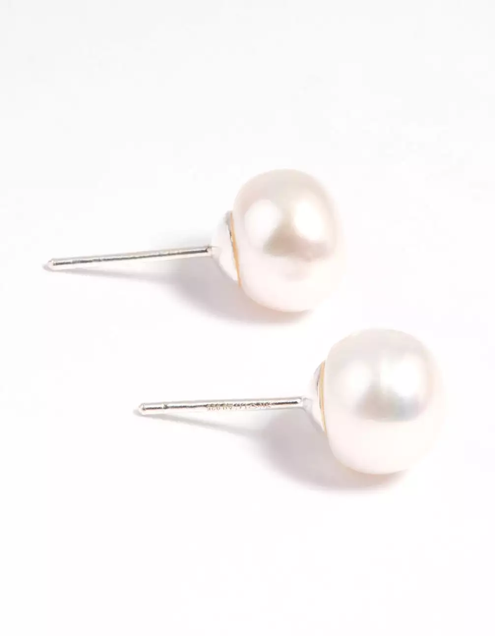 Sterling Silver Freshwater Pearl 10mm Stud Earrings