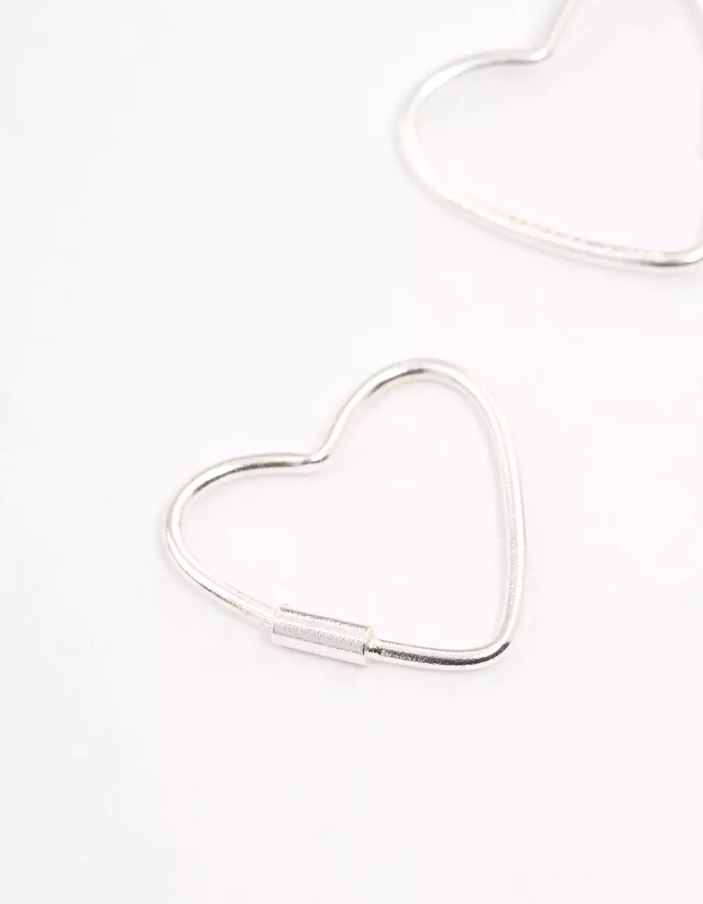 Sterling Silver Heart Hoop Earrings 12mm