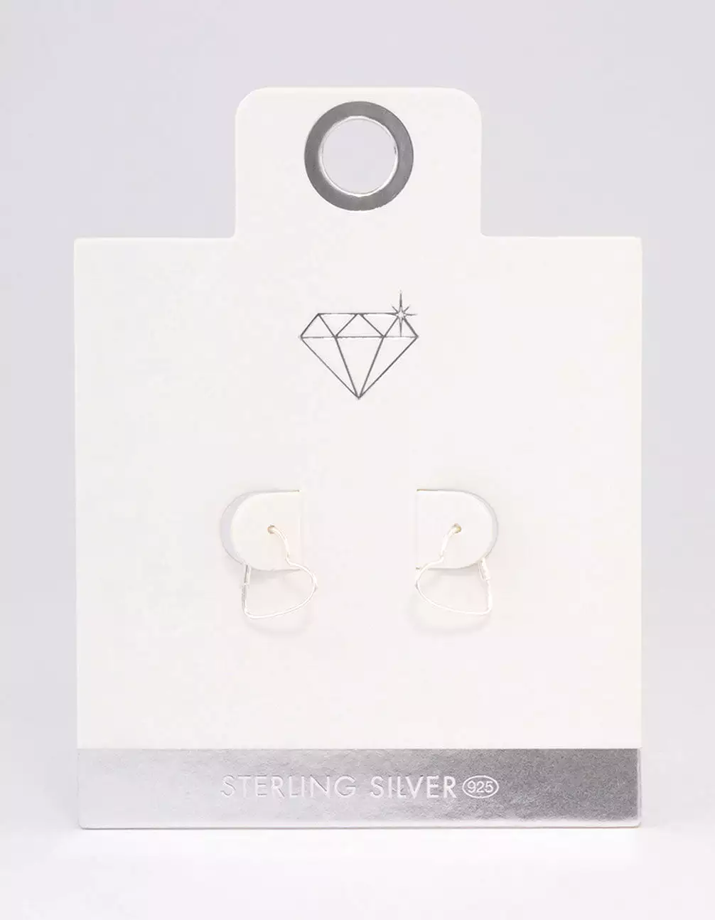 Sterling Silver Heart Hoop Earrings 12mm