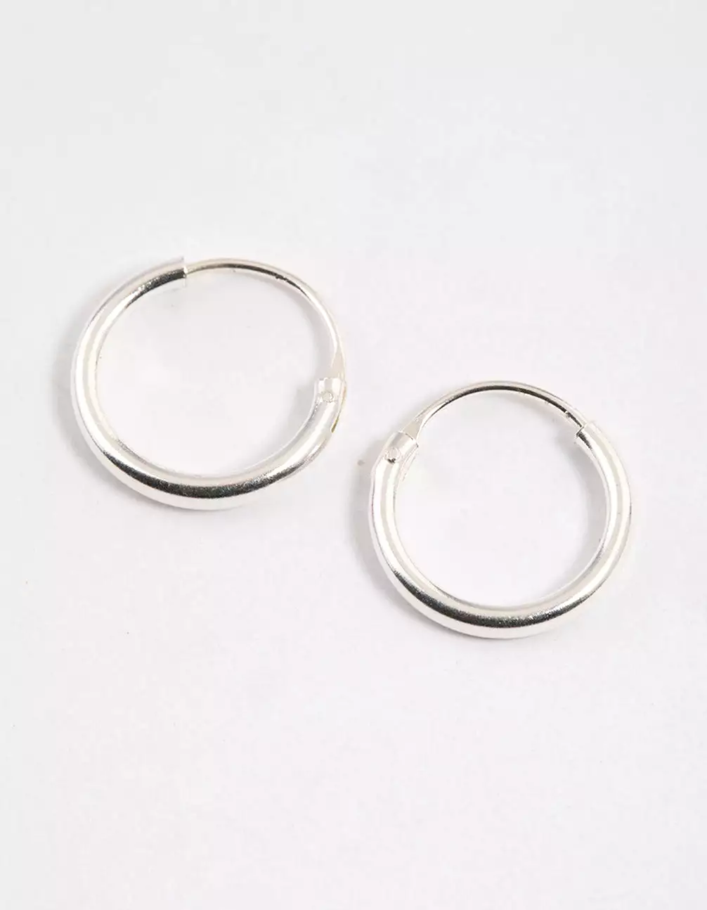 Sterling Silver Mini Polished Hoop Earrings