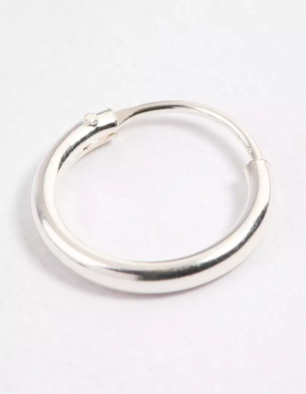 Sterling Silver Mini Polished Hoop Earrings