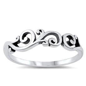 Sterling Silver Multi Swirl Ring