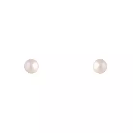 Sterling Silver Pearlised Bead Stud Earrings