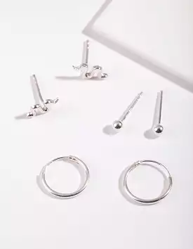 Sterling Silver Snake Earring Pack