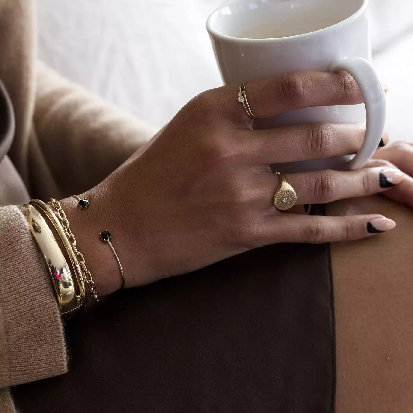 Sunbeam Engraved Signet Ring