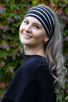 Super Soft White Stripe Headband