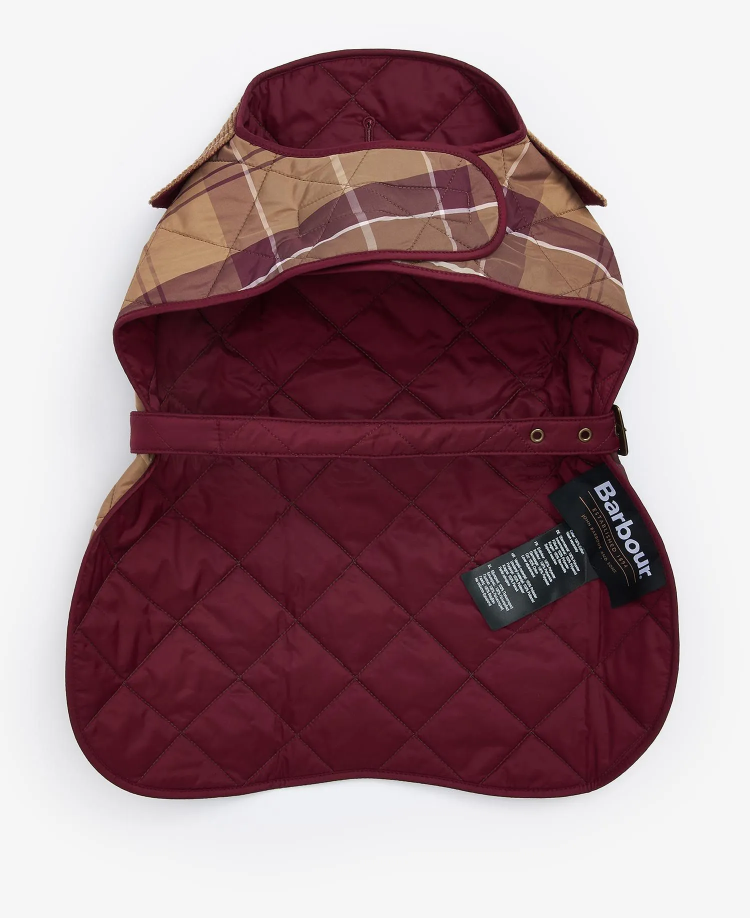  Tartan Quilted Dog Coat     