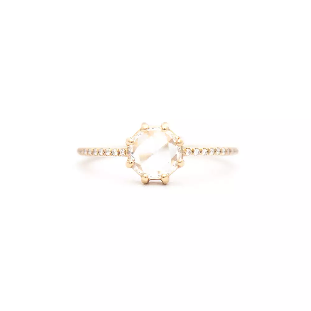 White Diamond Vega Ring