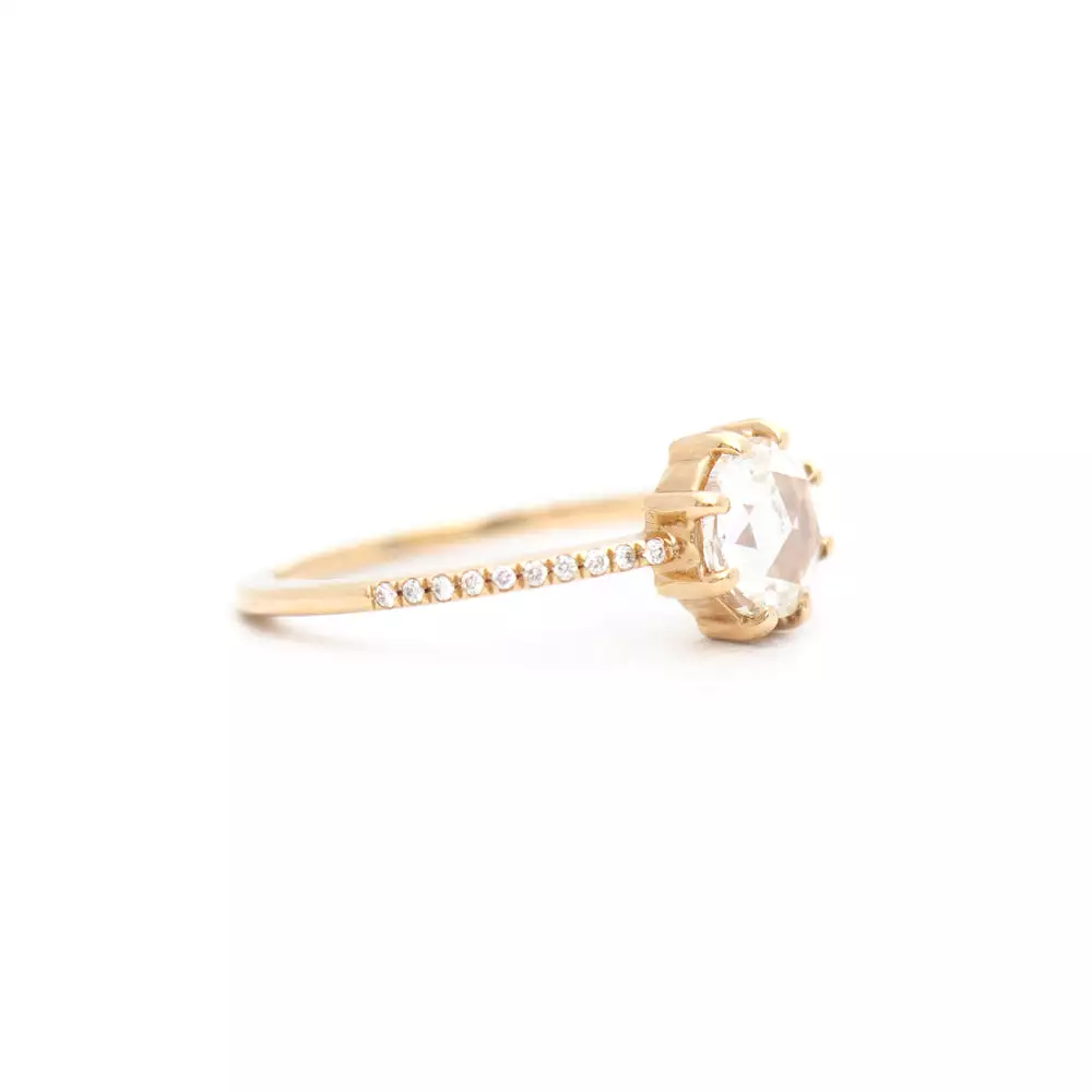 White Diamond Vega Ring