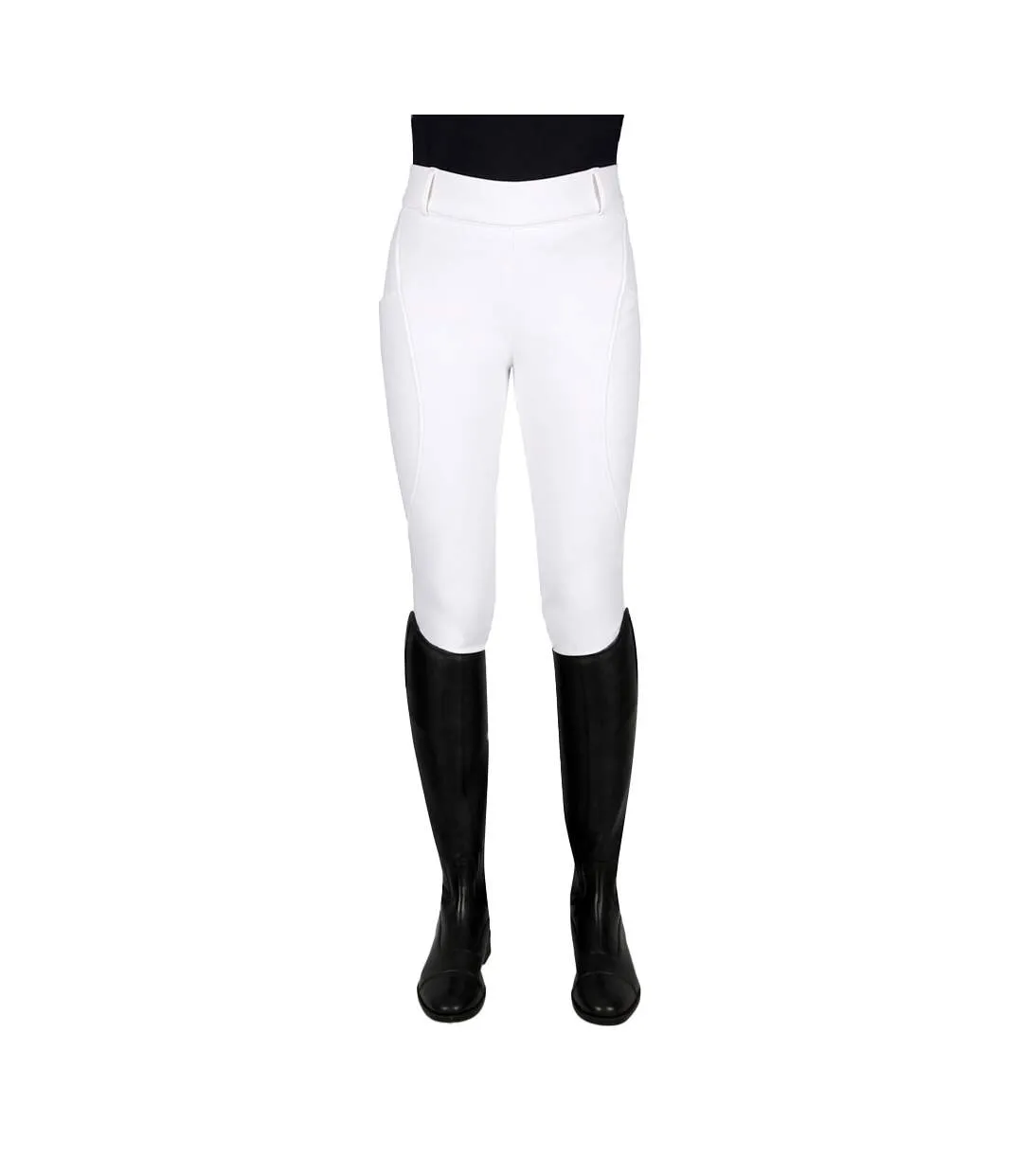 Womens/ladies horse riding tights white Coldstream