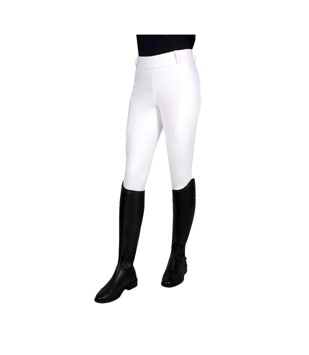 Womens/ladies horse riding tights white Coldstream