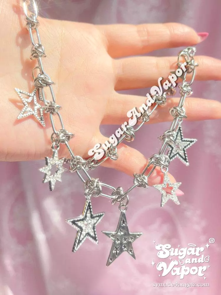 Y2K Twinkle Stars Stainless Steel Choker